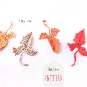 Fall leaves crochet pattern autumn leaves crochet pattern applique fall leaves crochet pattern fall crochet pattern leaf crochet pattern image 5