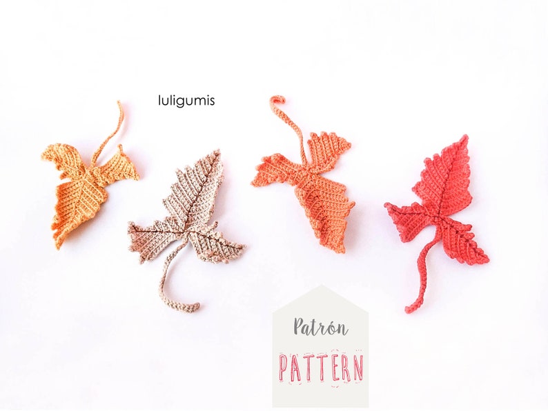 Fall leaves crochet pattern autumn leaves crochet pattern applique fall leaves crochet pattern fall crochet pattern leaf crochet pattern image 5