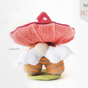 Amigurumipatroon gehaakt paddenstoelkabouter (pdf-patroon)