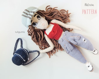 Crochet Doll Outfit Pattern: Urban Style Clothes for Luli Doll (PDF)
