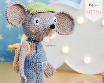 Spanish tooth fairy amigurumi pattern Pérez mouse crochet pattern tooth fairy little animal amigurumi pattern crochet animal tale character