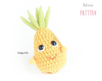 Cute crochet pattern pineapple amigurumi pattern food crochet pattern fruit  amigurumi crochet pattern summer happy crochet pattern