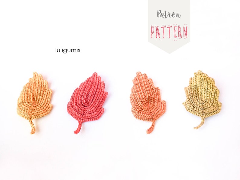 Fall leaves crochet pattern autumn leaves crochet pattern applique fall leaves crochet pattern fall crochet pattern leaf crochet pattern image 6