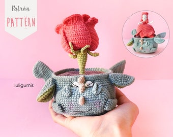 Flower fairy crochet pattern rose double-faced dragon crochet pattern princess crochet pattern fantasy crochet pattern fairy tale