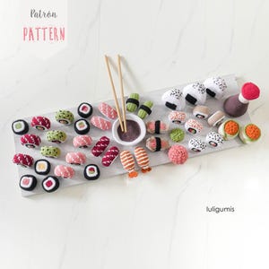 Sushi crochet pattern crochet food nigiri crochet pattern crochet onigiri japan crochet pattern crochet rolls sushi amigurumi pattern