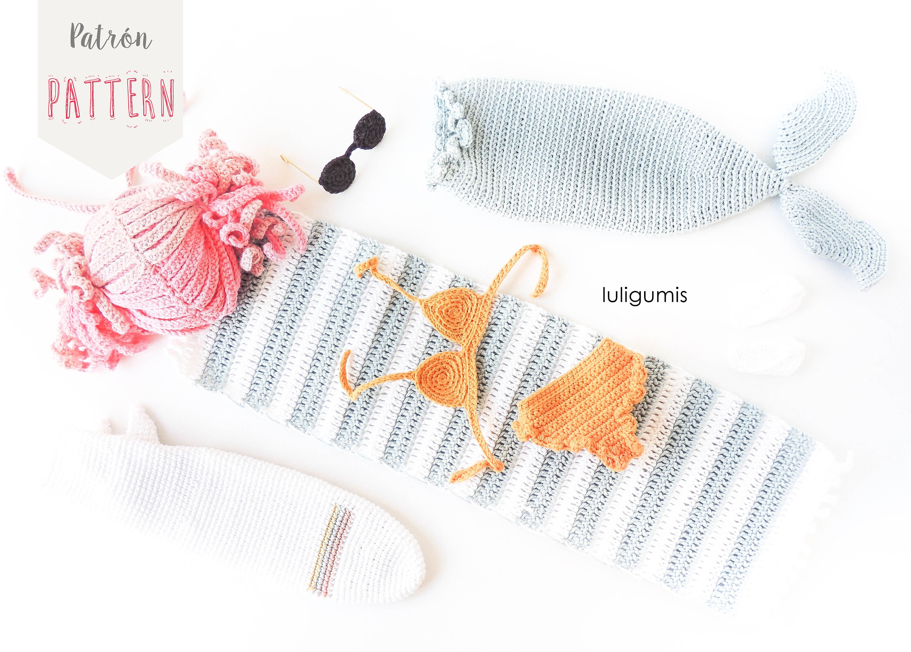 Doll Bikini and Mermaid-Themed Outfit Pattern