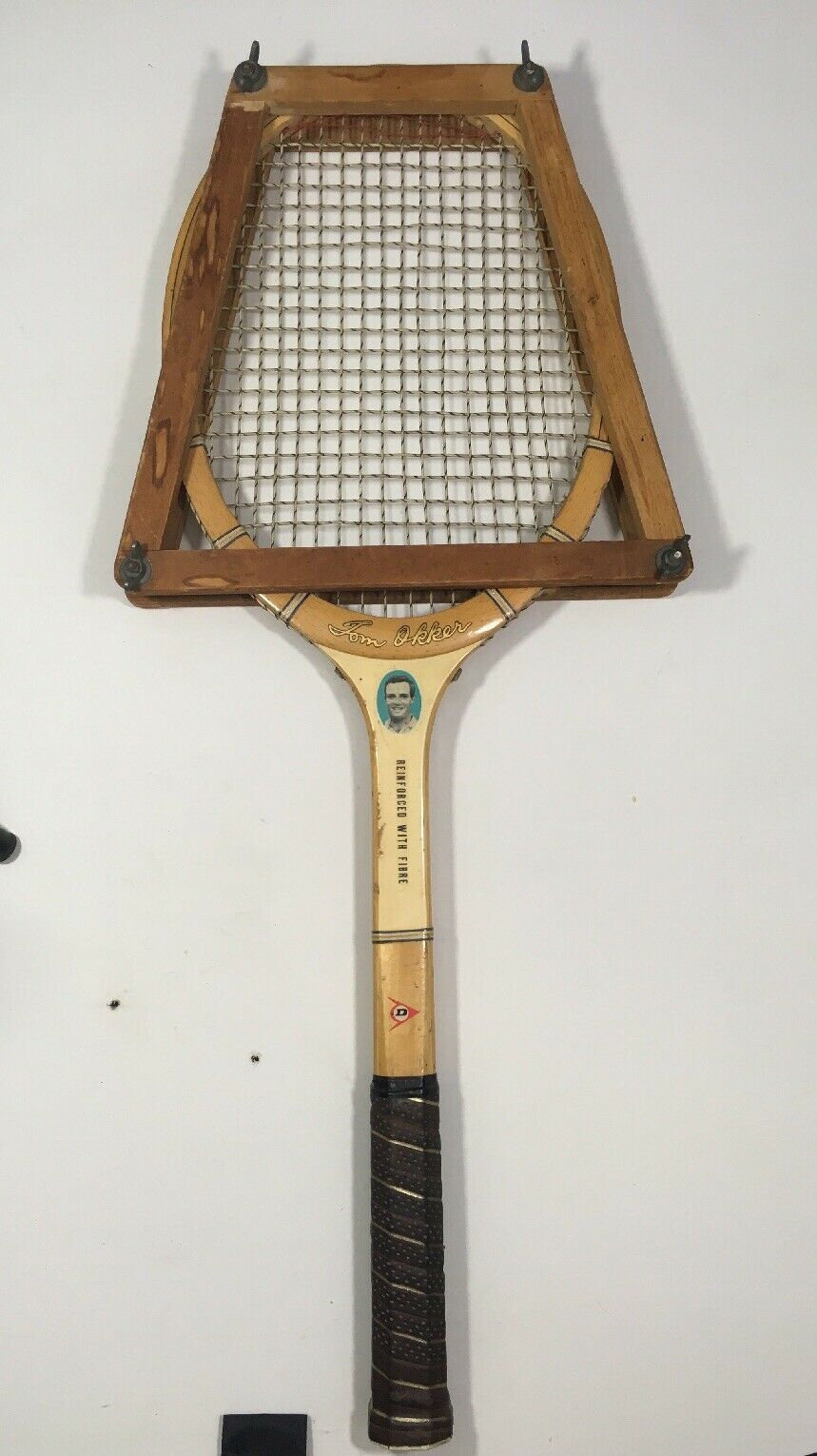 Vintage Tom Okker Dunlop Tennis Racquet L 4 1/2 Reinforced Etsy