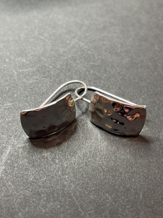 Silpada sterling hammered rectangular French hook… - image 1