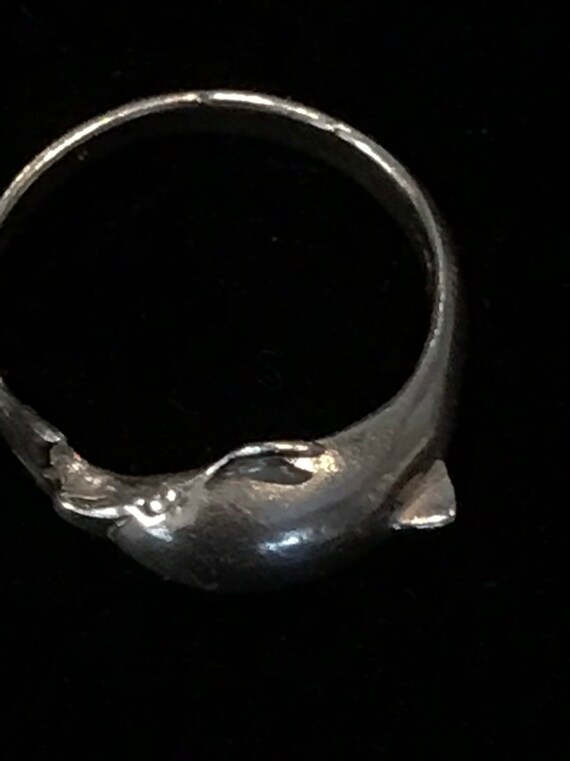Sterling Sliver Dolphin Ring - image 3