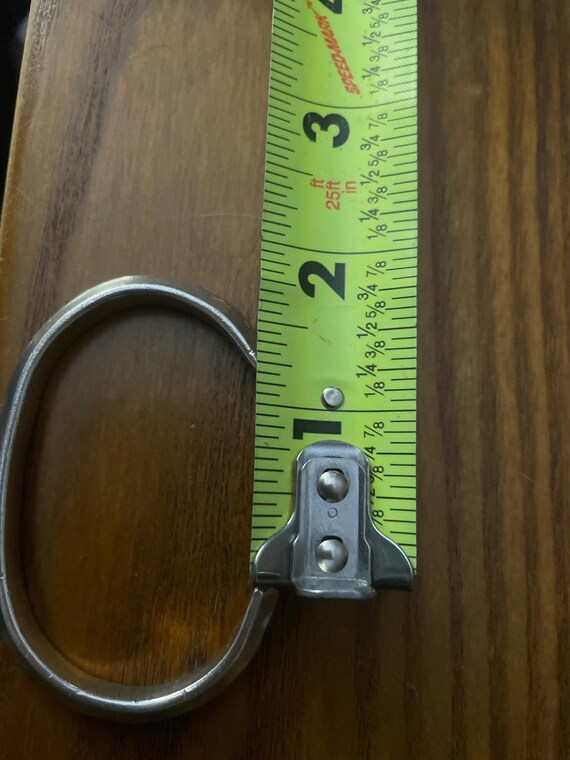 Silver Cuff Heavy Bracelet: Triangular design - image 4