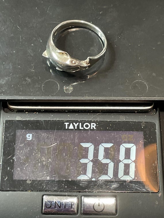 Sterling Sliver Dolphin Ring - image 7