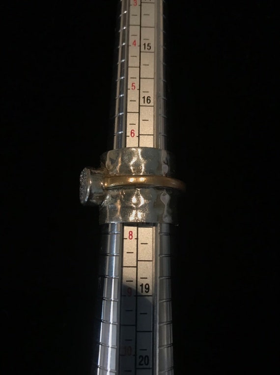 Silver Hammered YS Grass Ring - image 4