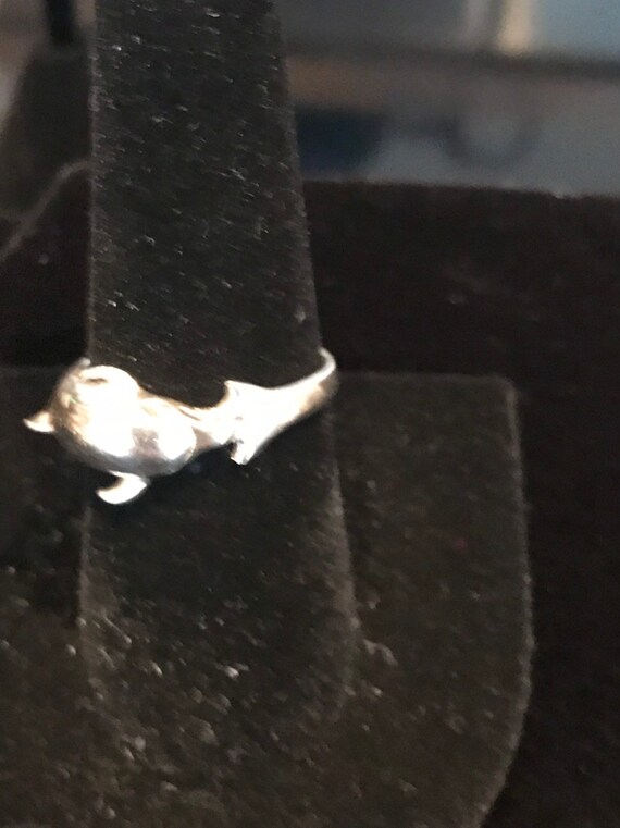 Sterling Sliver Dolphin Ring - image 5