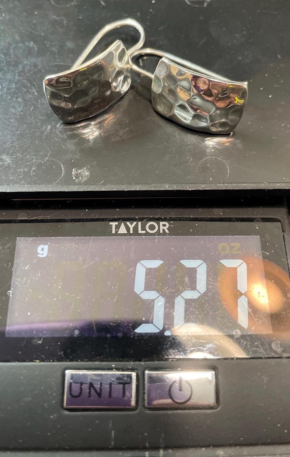 Silpada sterling hammered rectangular French hook… - image 4