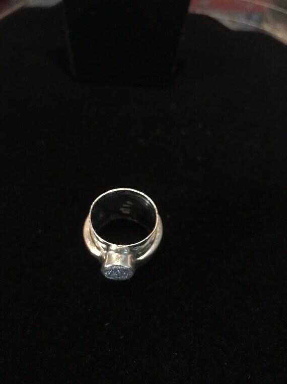 Silver Hammered YS Grass Ring - image 2