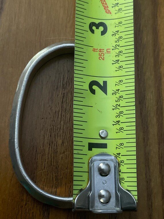 Silver Cuff Heavy Bracelet: Triangular design - image 3