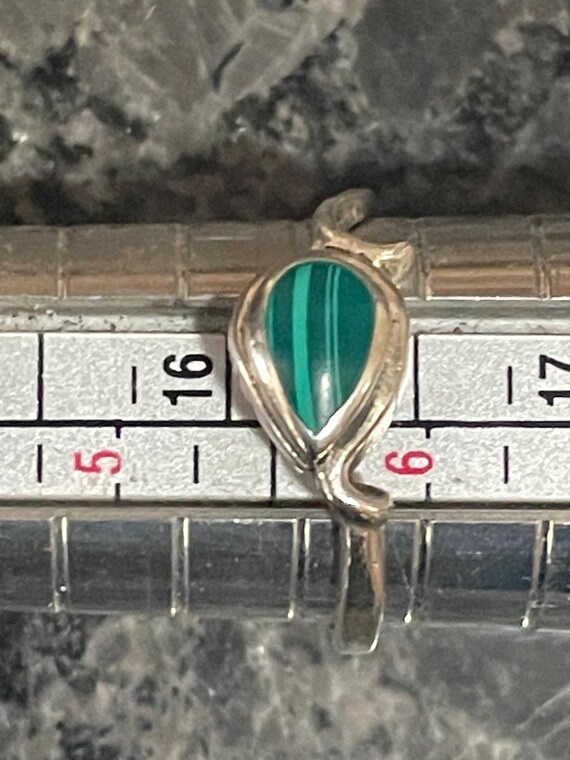 Sterling Silver Malachite Ring - image 7