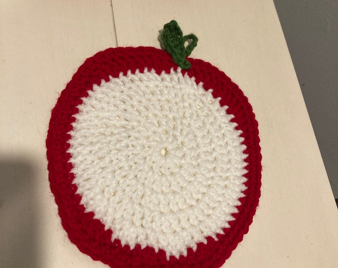 Crochet Apple Potholder