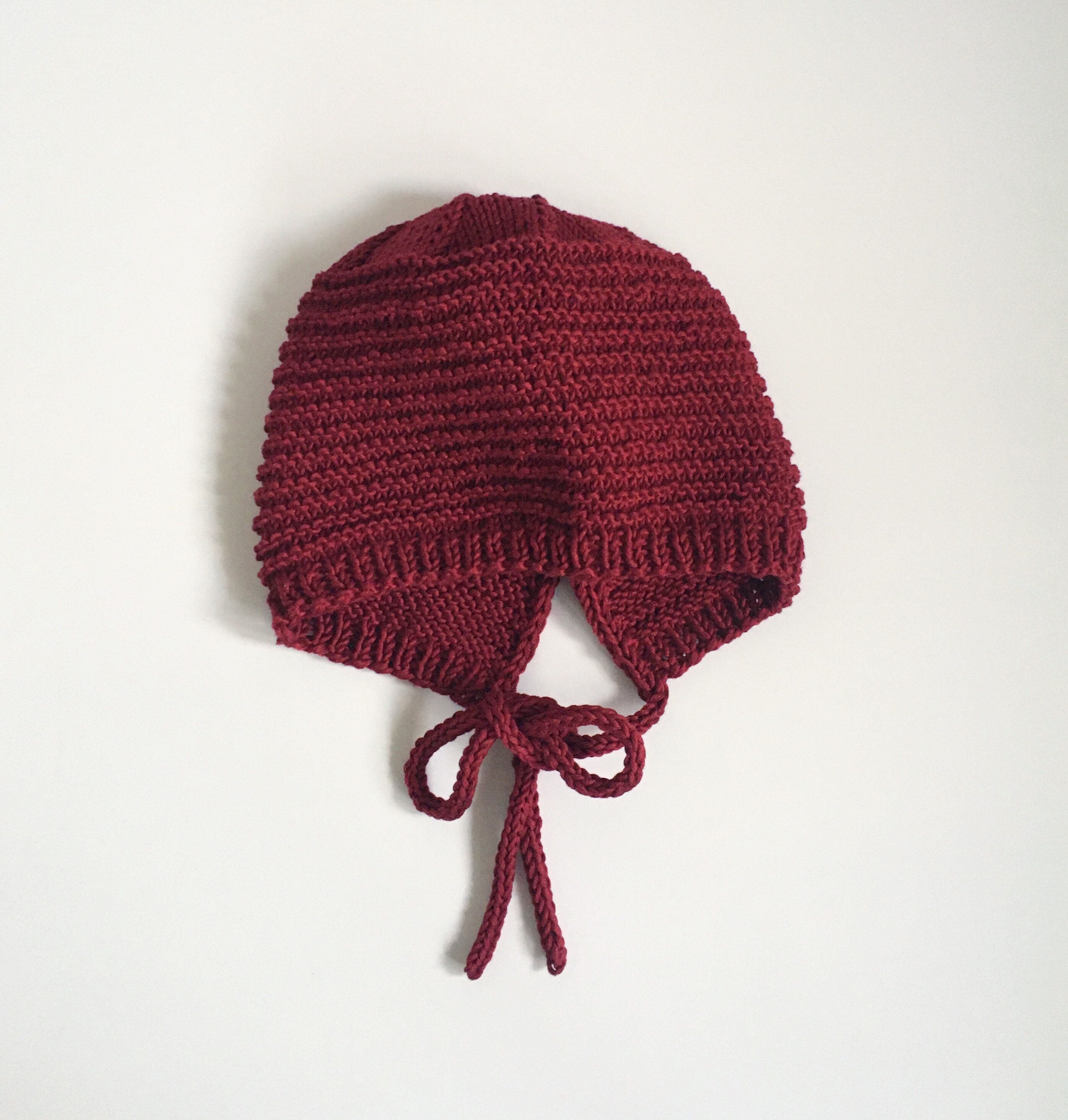 Cotton Hand Knitted Baby Bonnet Hat in Classic, Vinatge