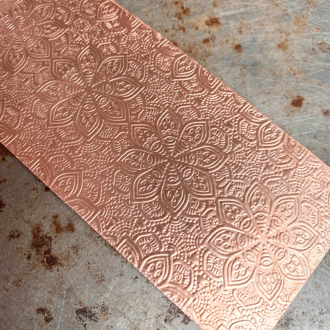 Textured Copper Sheet Metal Sheet Patterned Copper Sheet Etsy