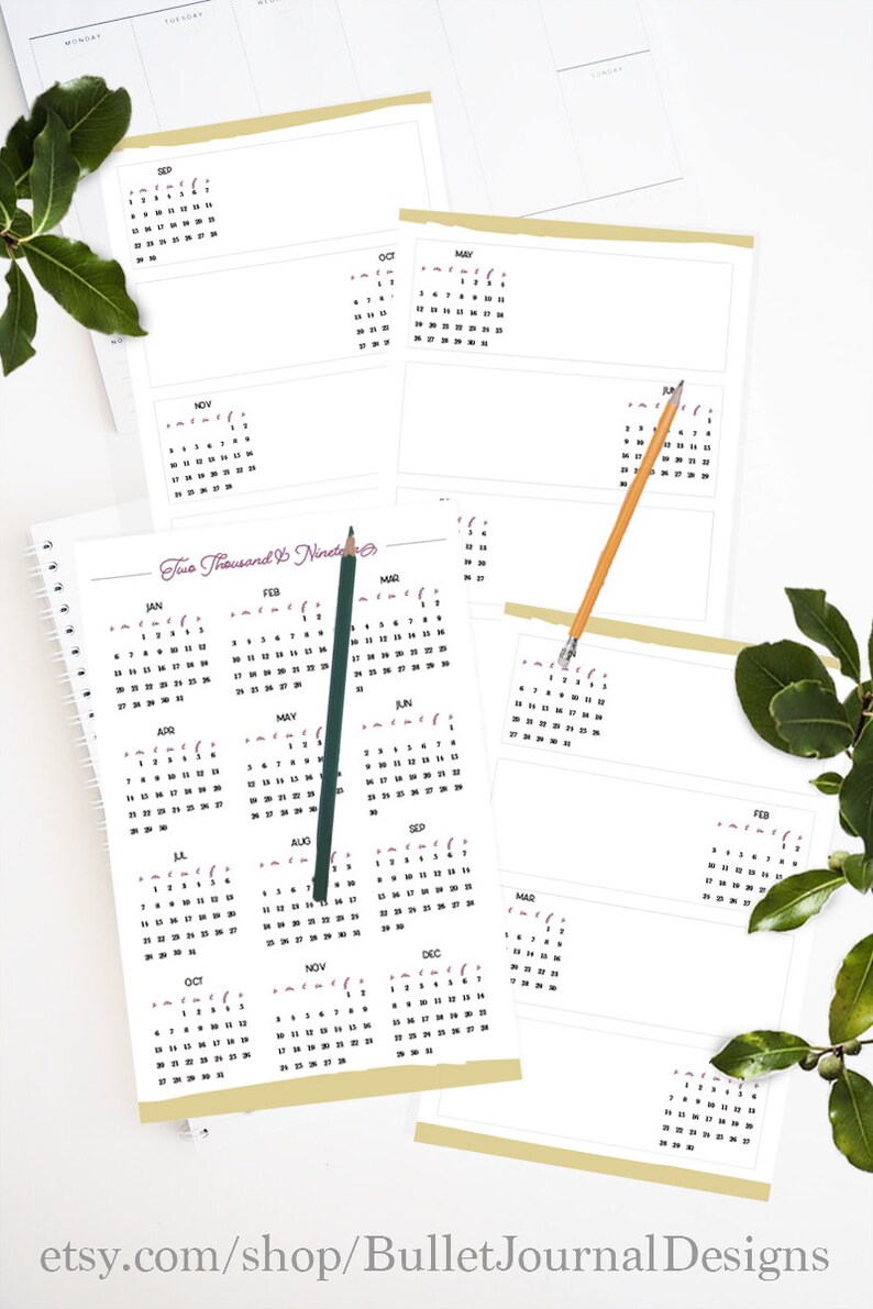 2019 Printable Bullet Magazine Calendar - Every month Unfold - Gold and Purple Revolutionary, Very low Template picture regarding Bullet Journal Monthly Spread Printable called 2019 Printable Bullet Magazine Calendar - Month to month Unfold - Gold and Purple Innovative, Small Template