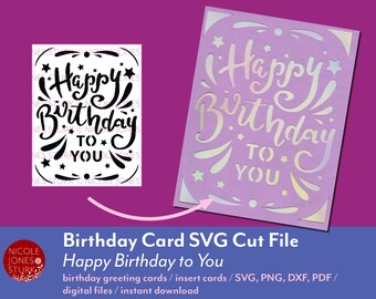 Download Birthday Card Svg Etsy