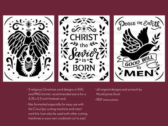 Download Religious Christmas Card Svg Designs For Cricut Joy Holiday Etsy SVG, PNG, EPS, DXF File