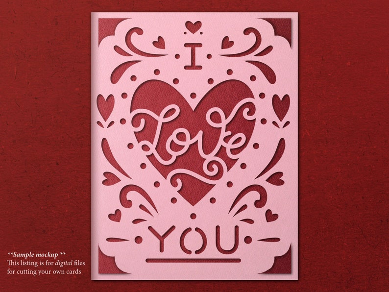 Valentines Card SVG cut files bundle / insert cards / greeting cards / svg, png, dxf, pdf / digital / instant download image 2