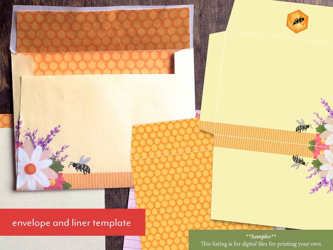 Honeybee Printable Stationery Set / Bee Printables / Papers | Etsy