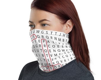 Word Search Neck Gaiter