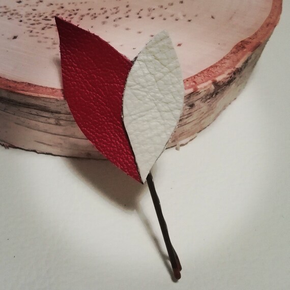 Leather Leaf Hair Clip Kirby Clip