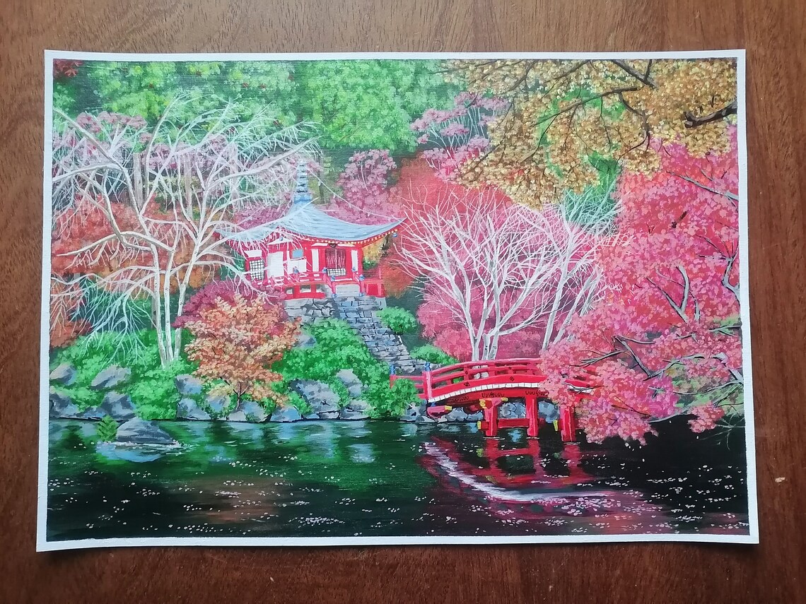 painting-autumn-japan-acrylic-kyoto-fall-nature-wall-art-for-etsy-uk