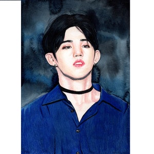 S.Coups Seventeen portrait handmade drawing kpop Wall Art Decor