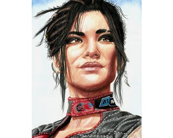 Cyberpunk 2077 Panam Palmer portrait handmade drawing Wall Art Decor 21
