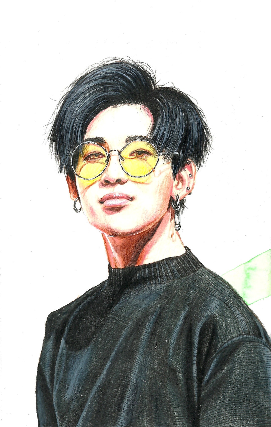 GOT7 Bambam Portrait Handmade Drawing Kpop Wall Art Decor - Etsy