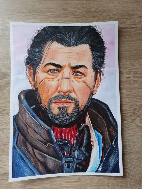 サイバーパンク　絵画 サイバーパンク 2077 竹村五郎 肖像画 手作り 壁アート 装飾 - Etsy 日本