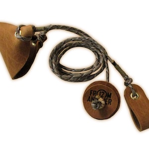 Shepherd Sling, Survival Gear, Sling Shot: Handmade with Bison Leather and Kevlar Thread in the USA