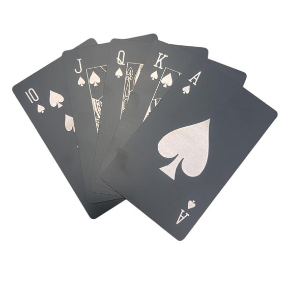 Laser Engraved Metal Playing Cards: Collectible Poker Set | Novelty Gift Deck of Cards