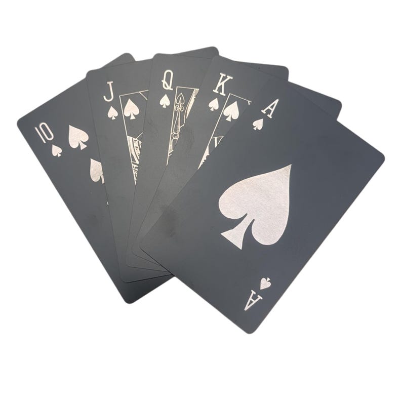 Laser Engraved Metal Playing Cards: Collectible Poker Set | Novelty Gift Deck of Cards image 1