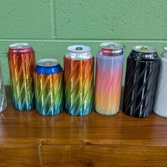 3D Printed Plastic Can Cooler: 12oz Short, 12oz Slim, 16oz Tall