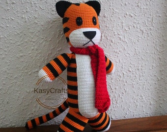 Handmade Tiger 13 or 19 inches crocheted stuffed tiger Baby gifts handmade special gifts