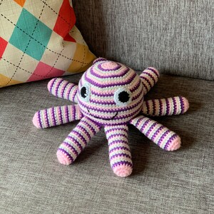 Handmade Octopus Crocheted Octopus stuffed Octopus plushie baby gifts baby room decor baby shower gifts Ready to ship US 3-5 days