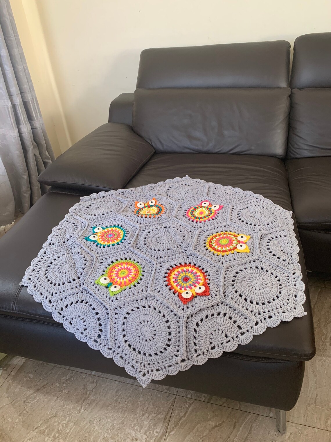 Handmade crochet play mat HEXAGON MAT home decor HEXAGON mat Etsy