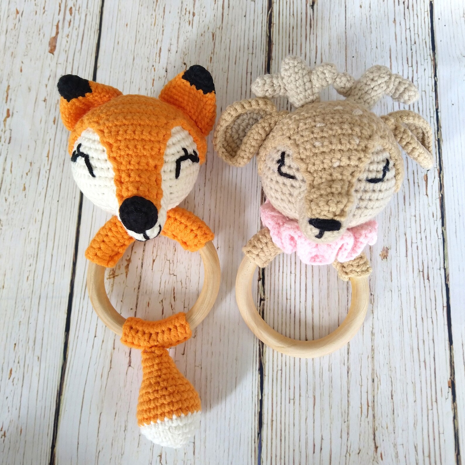 Handmade Baby Rattle Baby Toys Animal Plushie Soft Rattles Etsy