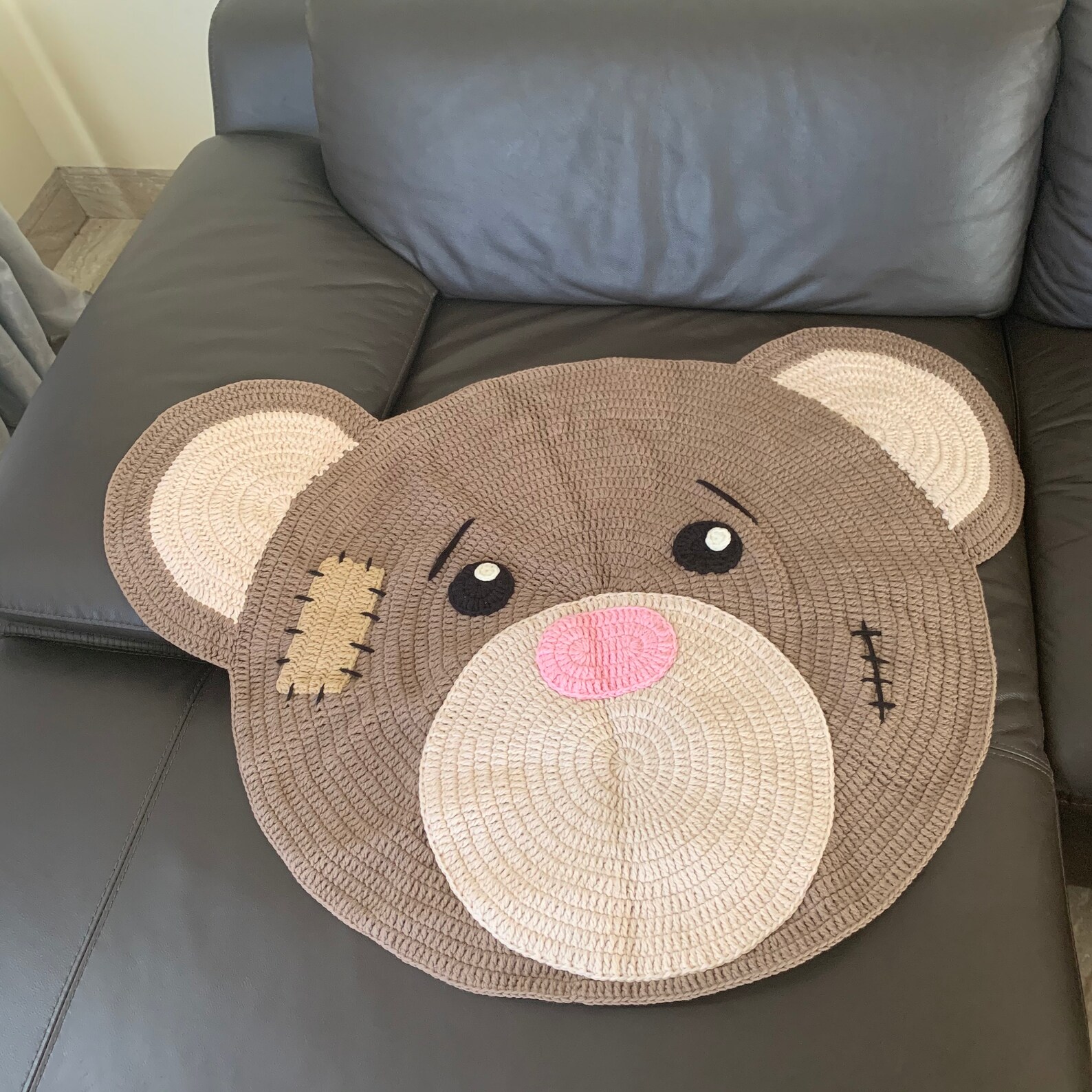 Handmade Crochet Play Mat BEAR MAT Home Decor BEAR Mat Soft Etsy