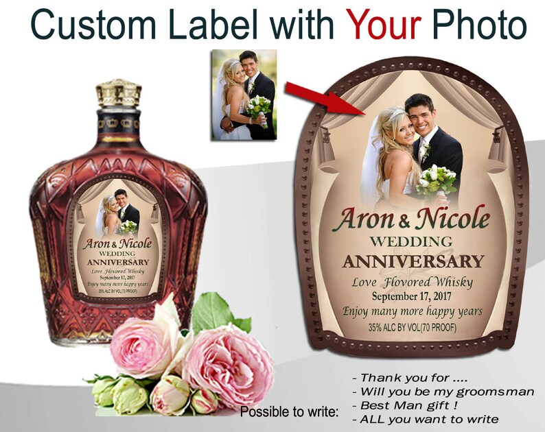 Download Custom Crown Royal label with photo Personalized whiskey ...