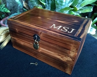 Wooden Box With Lock Etsy