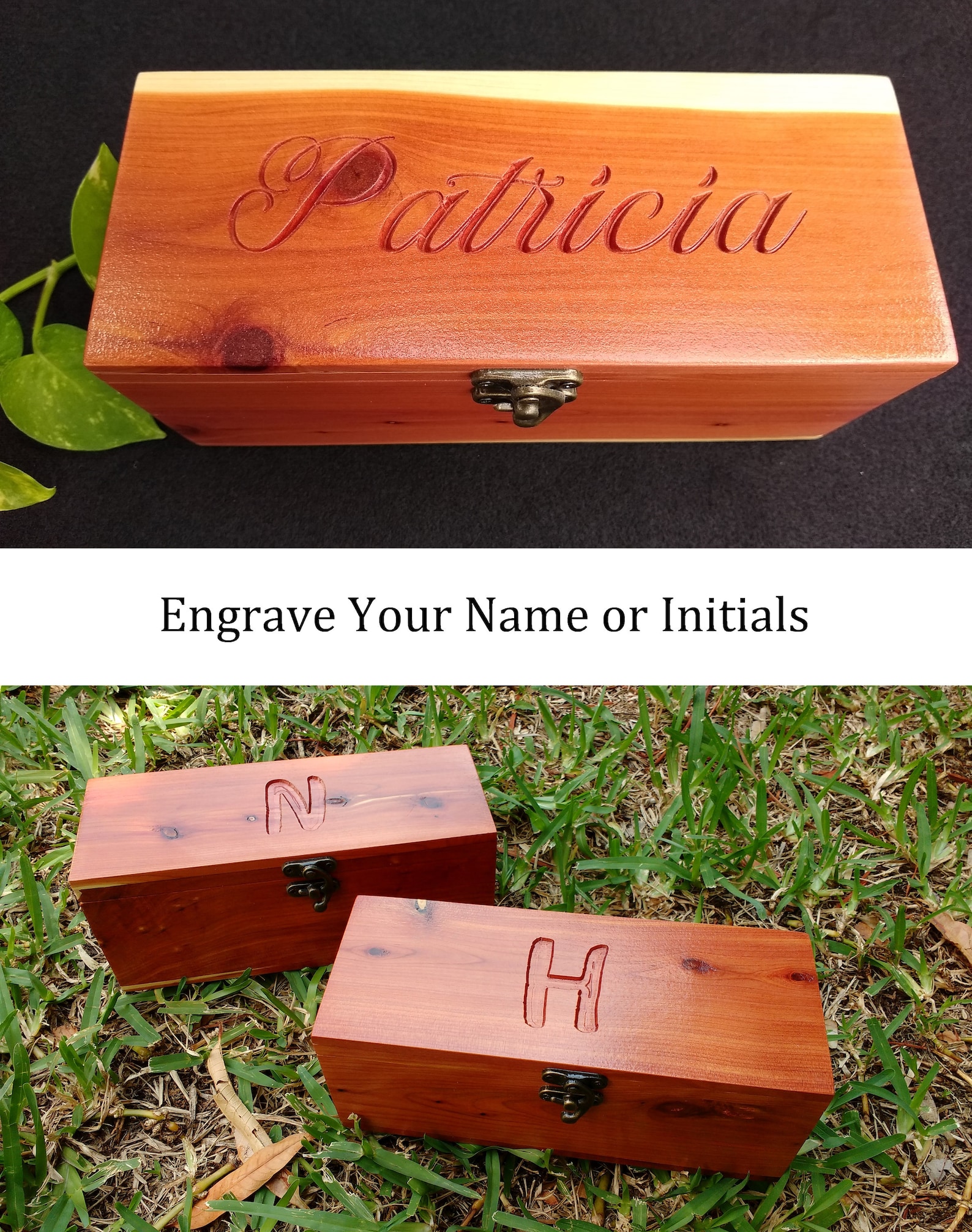 Personalized Wooden Box Custom Engraved Small Jewelry Box Etsy