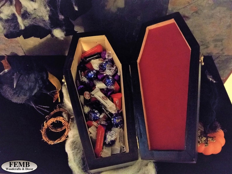 Coffin Box Halloween Decor Wine Box Coffin Shape Candy Box image 3
