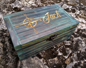 Rustic Wooden Keepsake Box, Personalized Engraved Gift